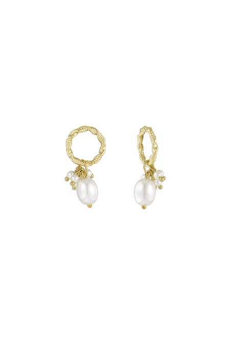 Lovely Little Pearls earrings - Gold color 2