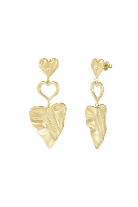 Sweetheart earrings - Gold color 2