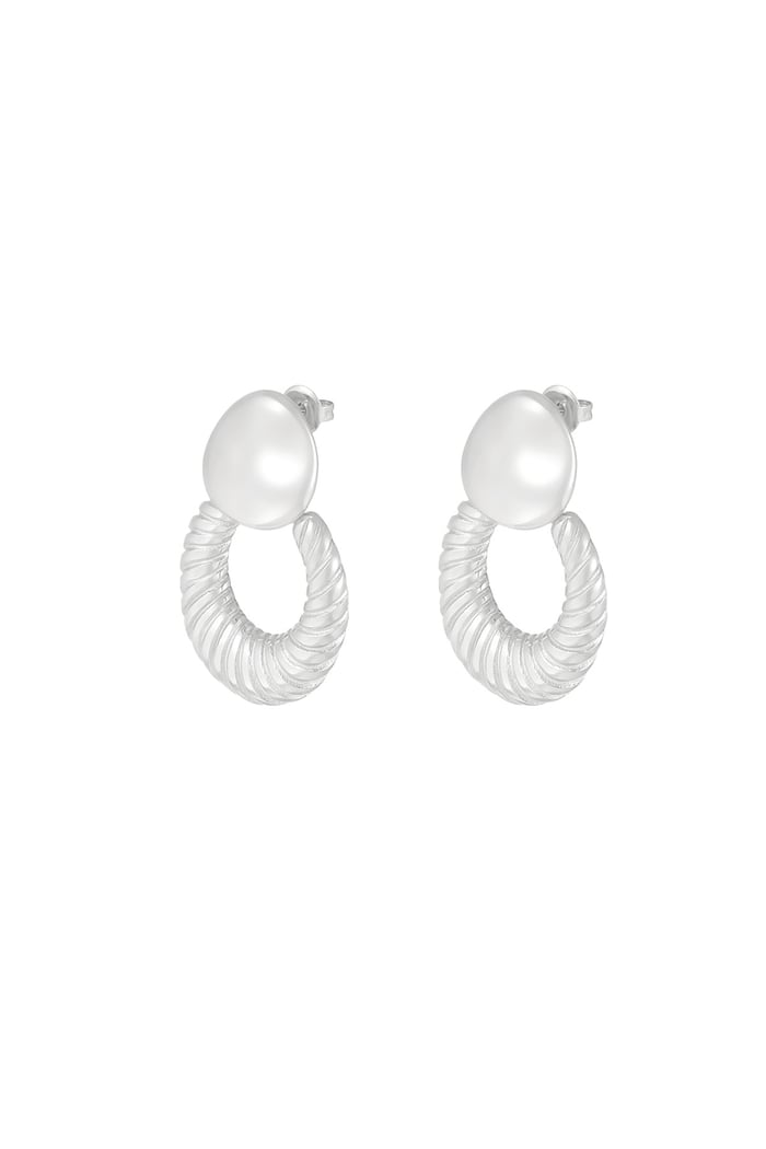 Chic Elegant earrings - Silver Color color 