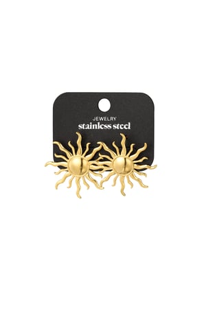 Wavy Sun earrings - Gold color h5 Picture3