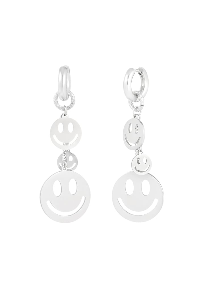 Earrings smiley madness - Silver Color color 