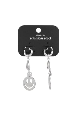 Earrings smiley madness - Silver Color color h5 Picture3