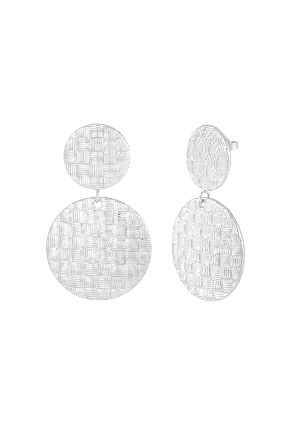 textured rounds earrings 