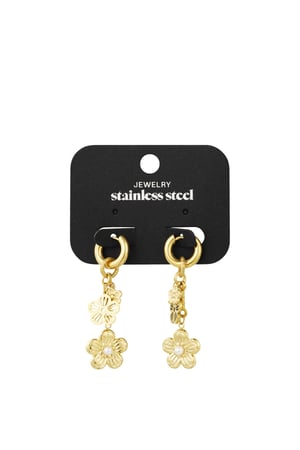 Blooming beauty earrings - Gold color h5 Picture3