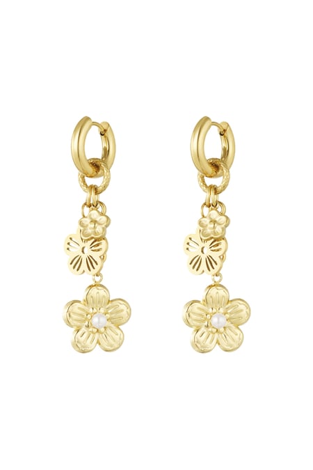 Blooming beauty earrings - Gold color