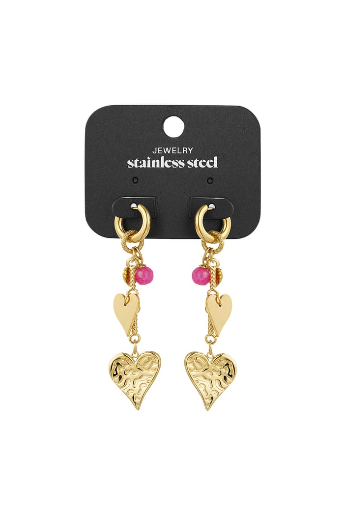 Love signature earrings - Gold color Picture3