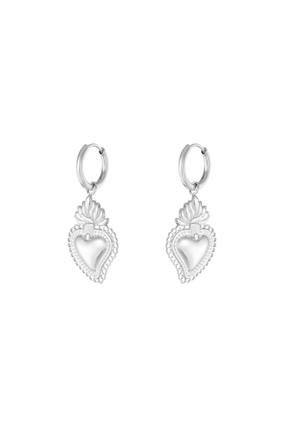 earrings flaming heart 