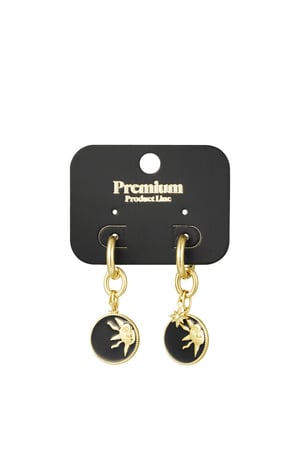 Earrings sunny day - black Gold color h5 Picture3