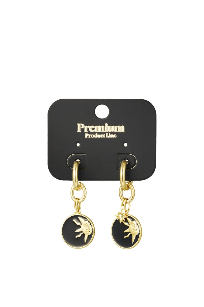 Earrings sunny day - black Gold color Picture3