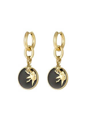 Earrings sunny day - black Gold color h5 