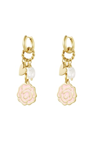 Earrings forever rose - Pink gold color h5 