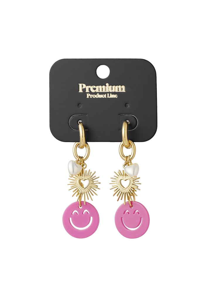 Earrings lucky charm - Fuchsia Picture3