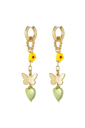 Earrings twinkle charm - Green h5 