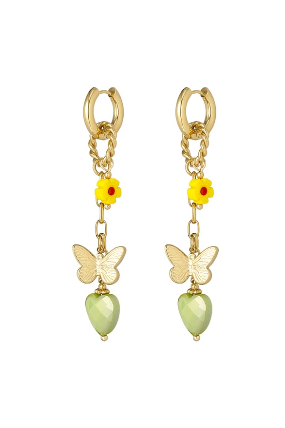 Earrings twinkle charm - Green