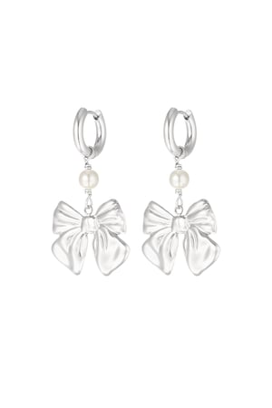 Earrings baby bow - Silver Color color h5 