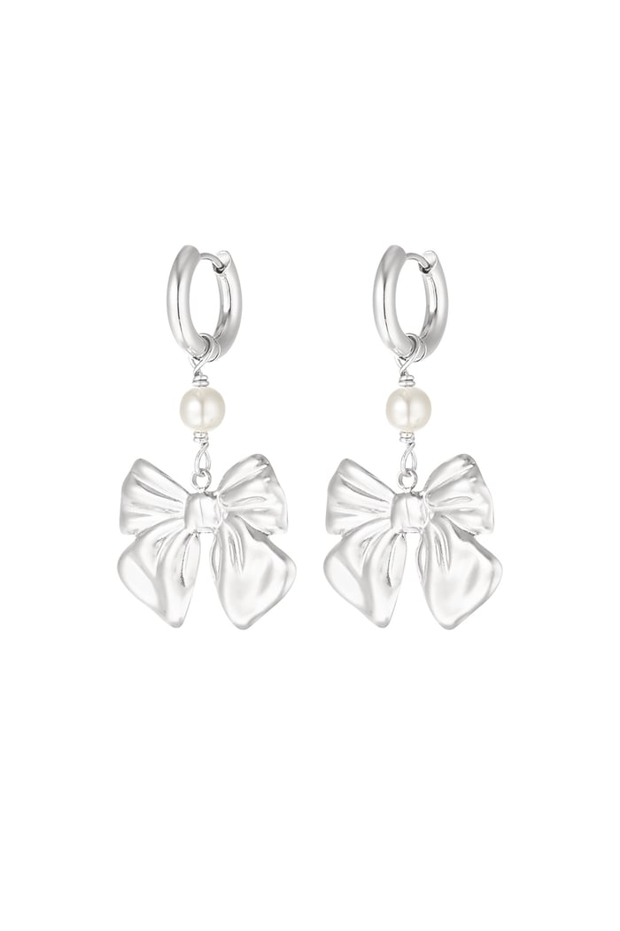 Earrings baby bow - Silver Color color 