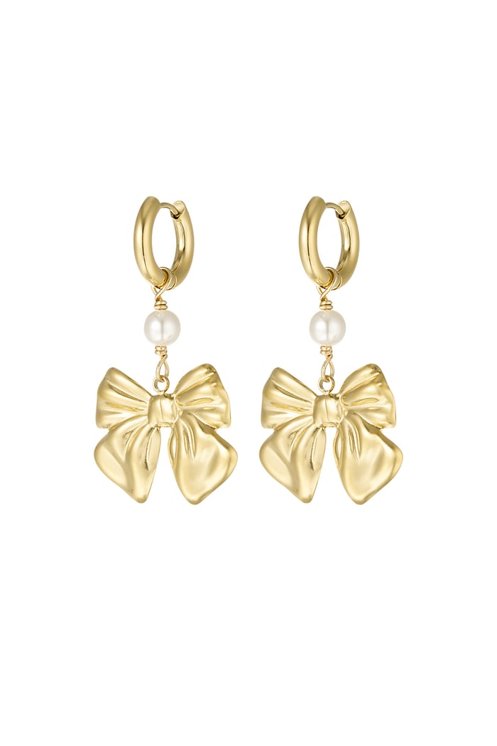 Earrings baby bow - Gold color 