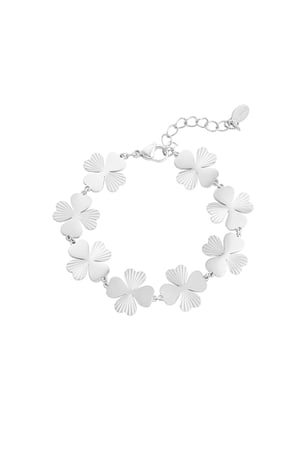 Bold blooms bracelet - Silver Color color h5 