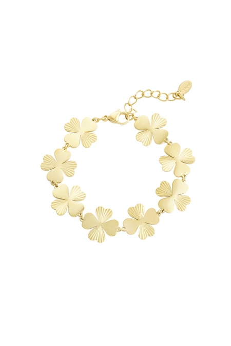 Bold blooms bracelet - Gold color