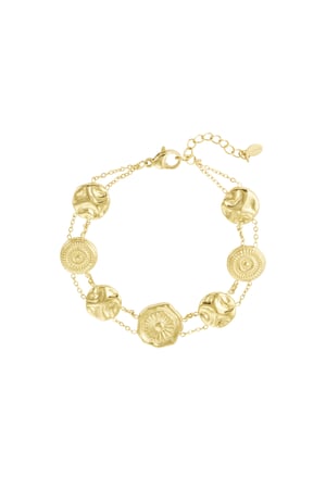 Lucky coin bracelet - Gold color h5 