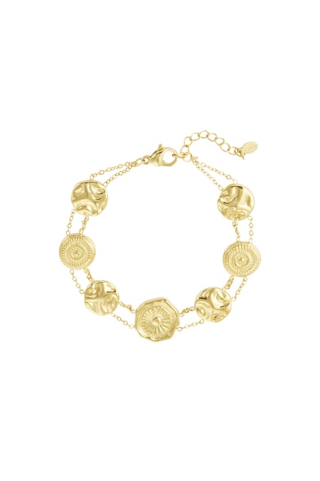 Lucky coin bracelet - Gold color 2