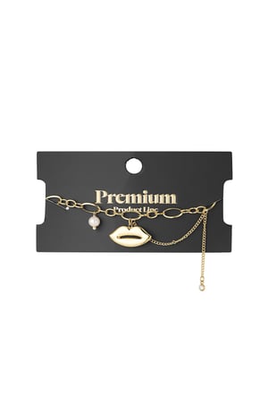 Kiss & tell bracelet - Gold color h5 Picture3