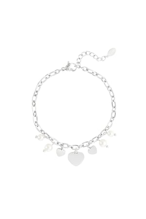 Hearts & Pearls bracelet - Silver Color color h5 