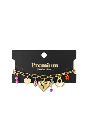 Statement charms bracelet - Gold color h5 Picture3