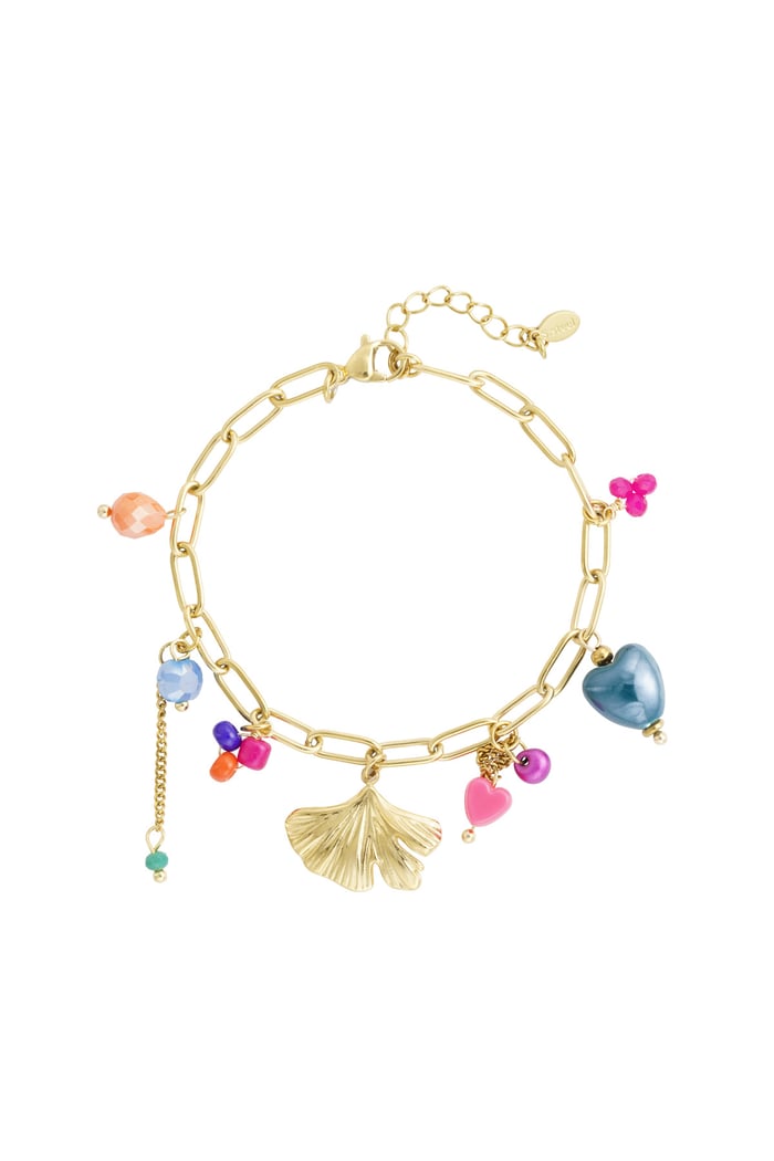 Charm bracelet embrace love - Gold color 