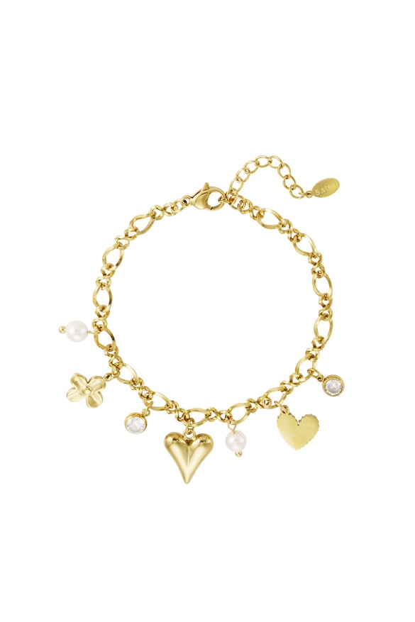 Pulsera de amor brillante - Color dorado 2