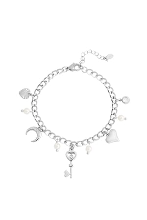 Key to my heart bracelet - Silver Color color h5 