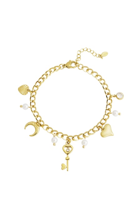 Key to my heart armband - Goud kleur 2