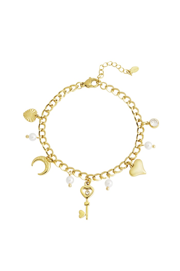 Key to my heart bracelet - Gold color 