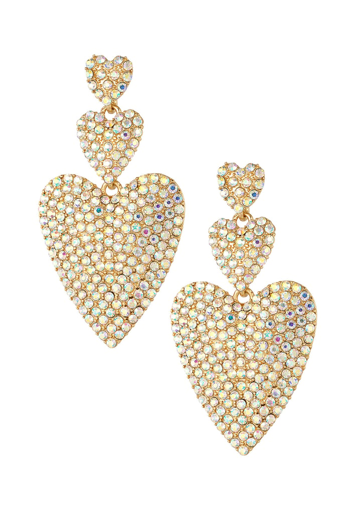 Falling for you earrings - Gold color 