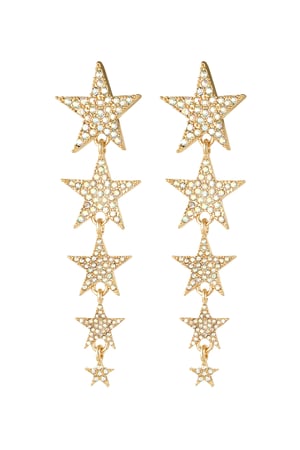 Shooting stars earrings - Gold color h5 