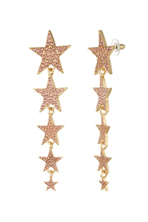 Shooting stars earrings - pink h5 