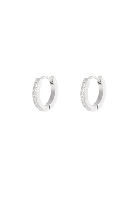 Diamond dazzle earrings - Silver Color color