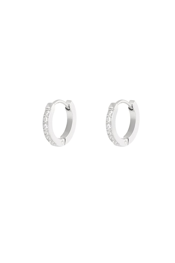 Diamond dazzle earrings - Silver Color color 