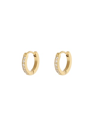 Diamond dazzle earrings - Gold color h5 