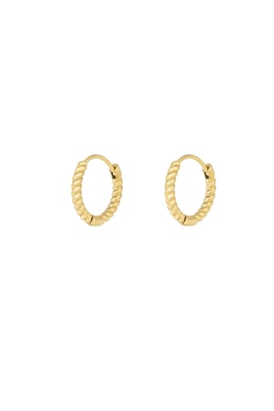 Timeless twist earrings - Gold color h5 