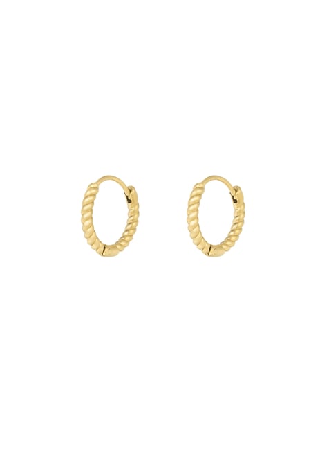 Timeless twist earrings - Gold color 2