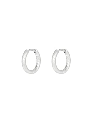 Refined relief earrings - Silver Color color h5 