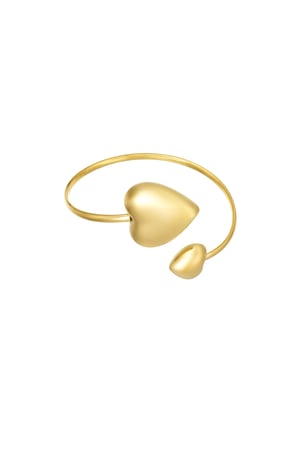 Dual heart bracelet - Gold color h5 