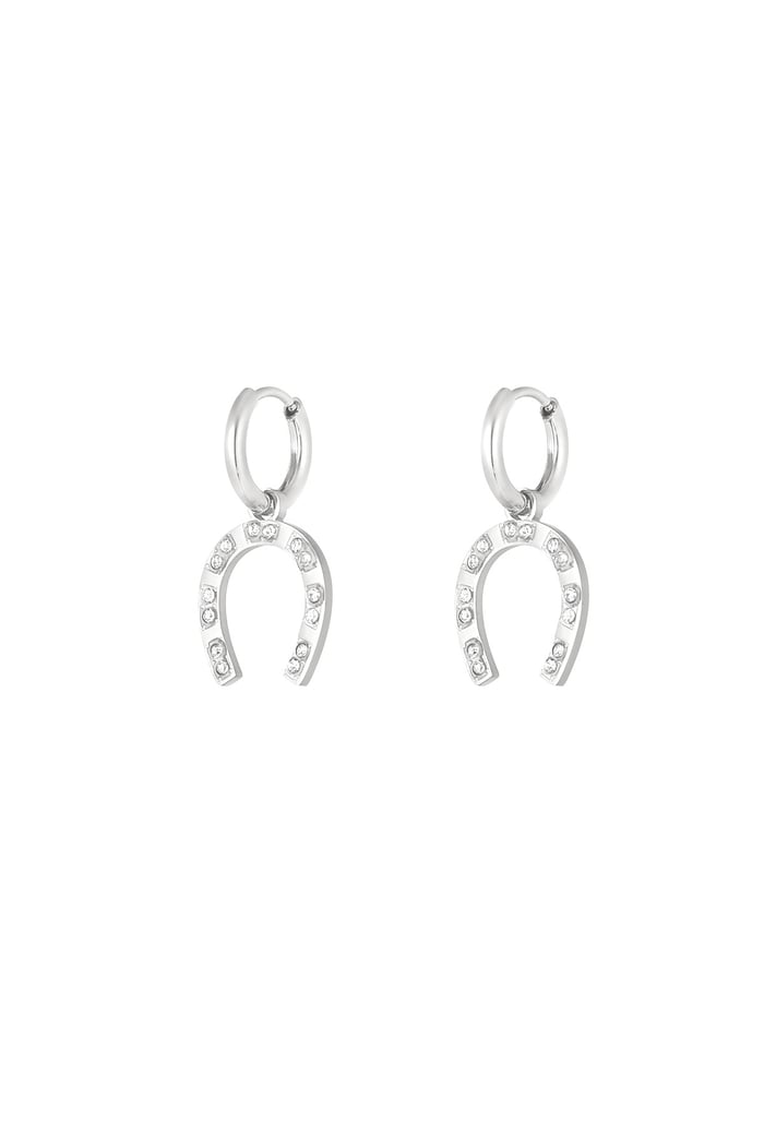 Horseshoe earring - Silver Color color 