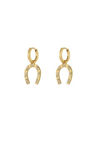 Horseshoe earring - Gold color h5 