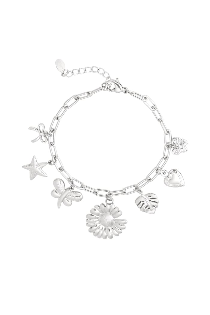 Botanical bliss bracelet - Silver Color color 