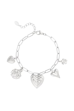 Heartfelt charms bracelet - Silver Color color h5 