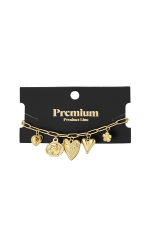 Heartfelt charms bracelet - Gold color h5 Picture3