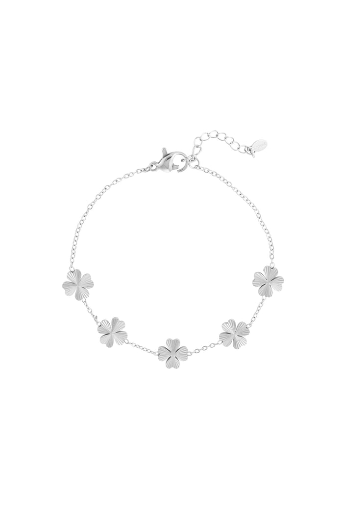 Leafy luck bracelet - Silver Color color 