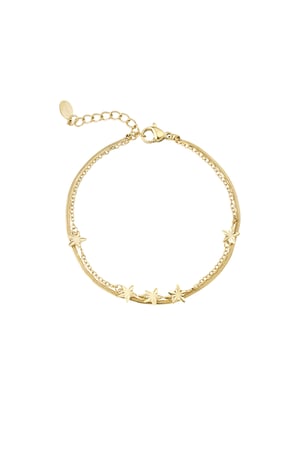 Starry layers bracelet - Gold color h5 